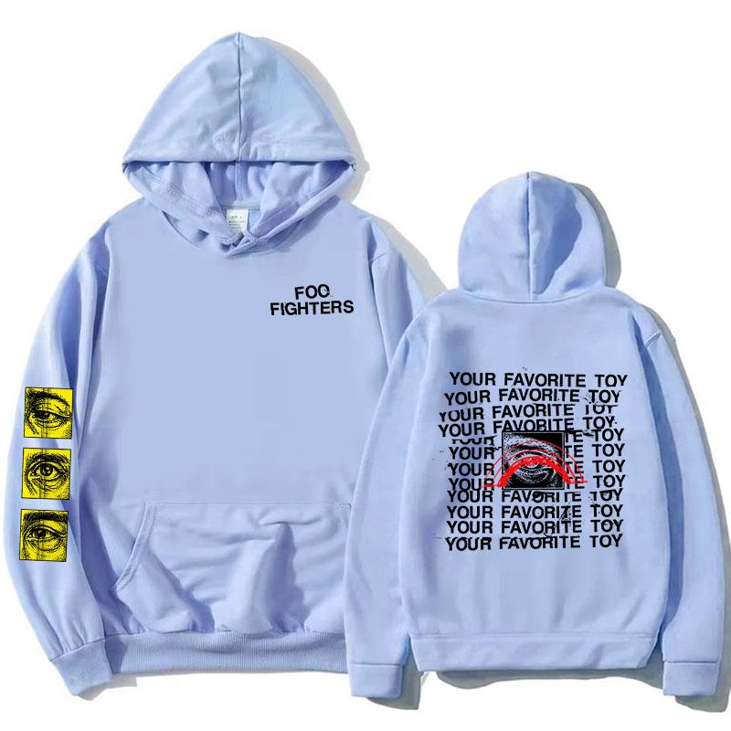 

Foo Fighters Your Favorite Toy Hoodies Fleece Long Sleeve Male Hooded Sweatshirts Rock Band Design Graphic Merch L