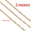 No Fade 2meters Stainless Steel Lip Chain Multi-Size Metal Bulk Chain for Necklace Bracelet Chain DIY Jewelry Making Accessories