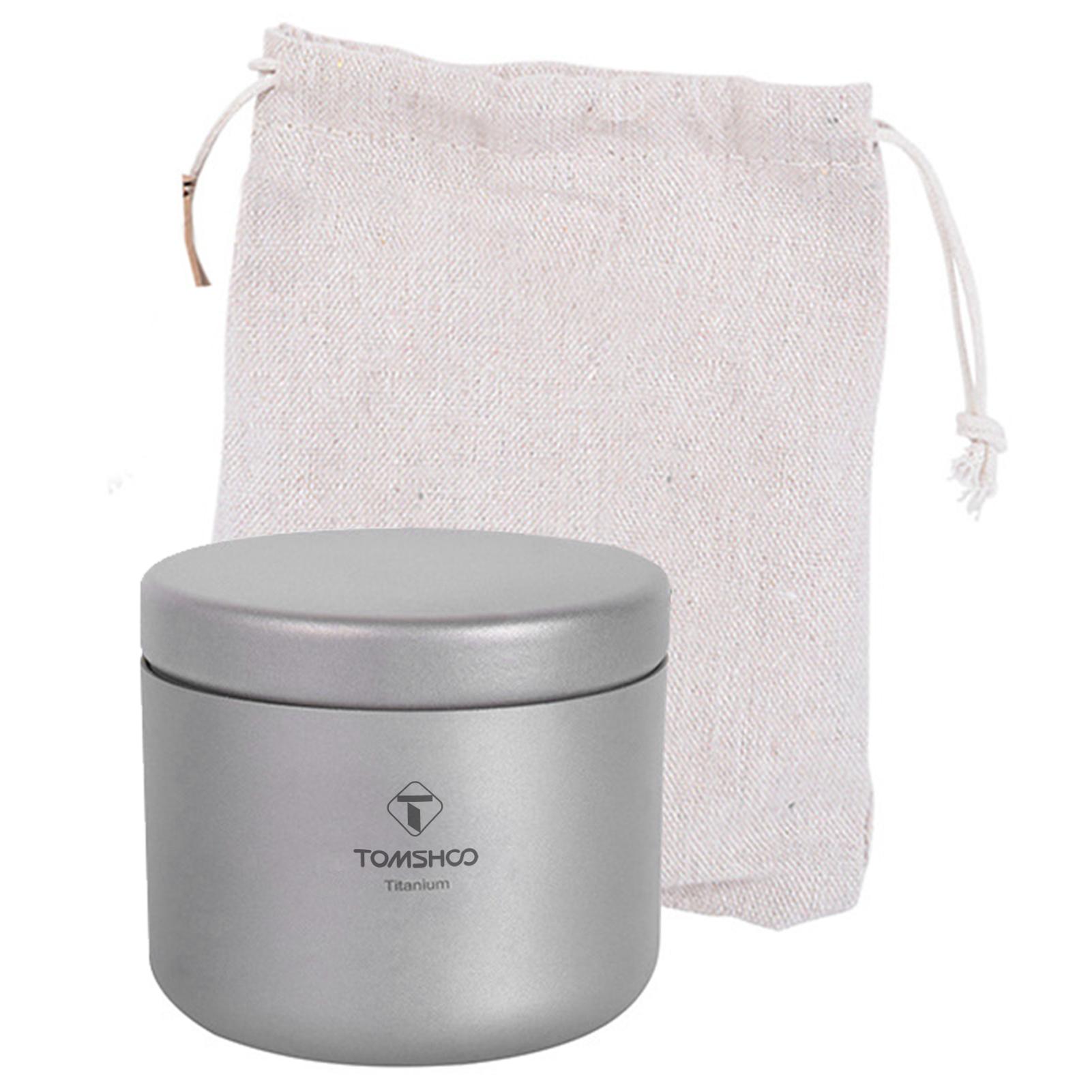 Банка для хранения чая TOMSHOO Жестяная банка для чая 35мл/80мл/120мл/200мл Легкая титановая банка для хранения чая для кофе, специй