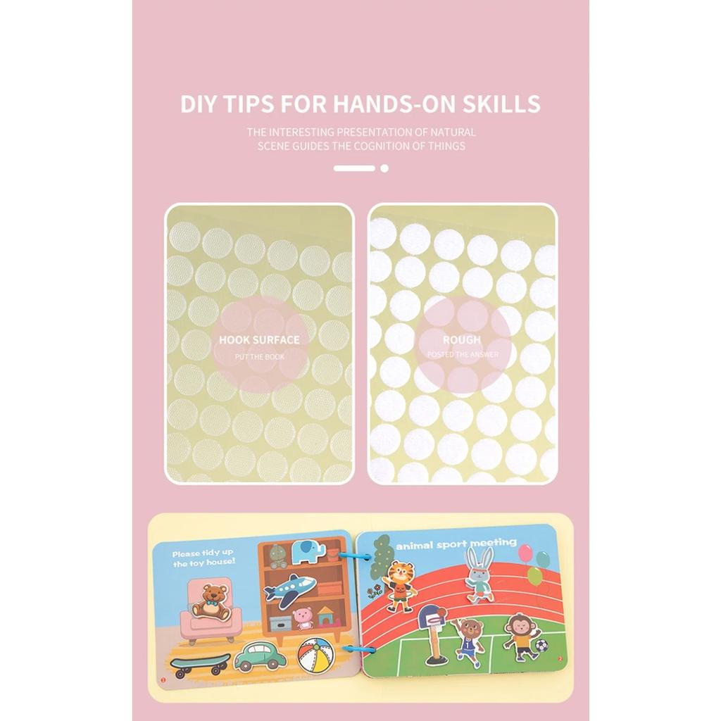 Kid Quiet Book Montessori Baby Educational Toy Logical Life Ability Sorting Match Game Baby Sticker Toy for Child Book Gift