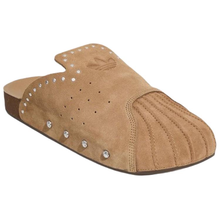 adidas Originals Adimule Superstar Comfortable Versatile Open-Toe Slippers Unisex Footwear Brown KZ6604