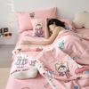 Cotton summer quilt air conditioner Xia Liang quilt pure cotton bed sheet4-piece set dormitory single summer thin quilt washable