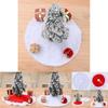 Elegant Red And White Trim Christmas Tree Skirt Soft Fabric Modern Holiday Decor