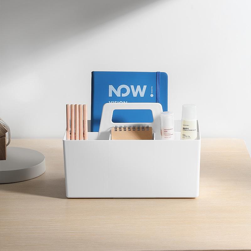 Rectangular Hand-held Basket Desktop with Compartments, Drawer Storage Box, Stackable Storage, Partition Basket Storage Box