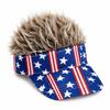 American Flag Simulation Wig Cap Decorative Cap Adult Wig Cap Funny Baseball Cap Cap