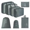 7-Piece Travel Storage Bag Set for Clothing and Luggage Organization
