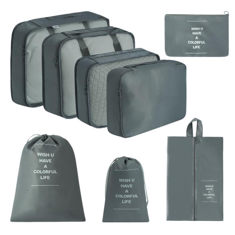 7-Piece Travel Storage Bag Set for Clothing and Luggage Organization