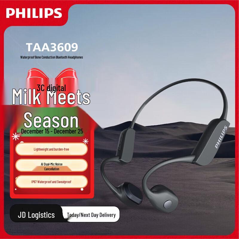 

Philips TAA3609 Open-Ear Bone Conduction Sports Headphones