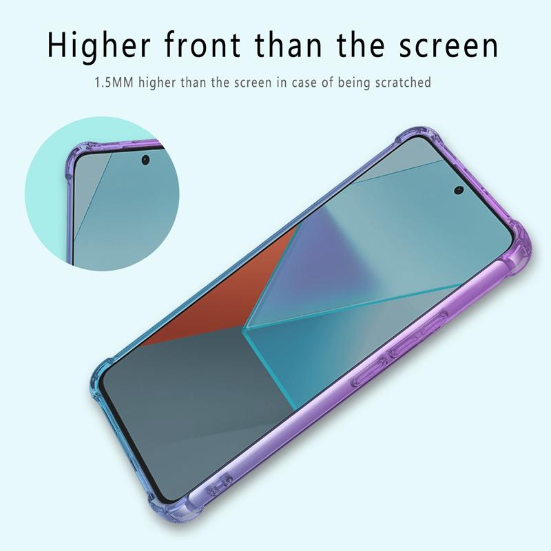 Shockproof Gradient TPU Case for Xiaomi Poco F6 X6 Pro 5G F5 F4 GT X4 M6 M5 M4 Pro Protective Cover Fundas Coque Capa