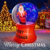 5.9FT LED Light Inflatable Xmas Yard Decor Santa Snow Globe Model Christmas Decoration Gifts Toy Supplies Ornaments Home Decor