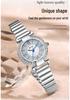 Oufanny Women's Retro Quartz Watch: Waterproof, Small Dial, Diamond Inlaid, Simple Design.