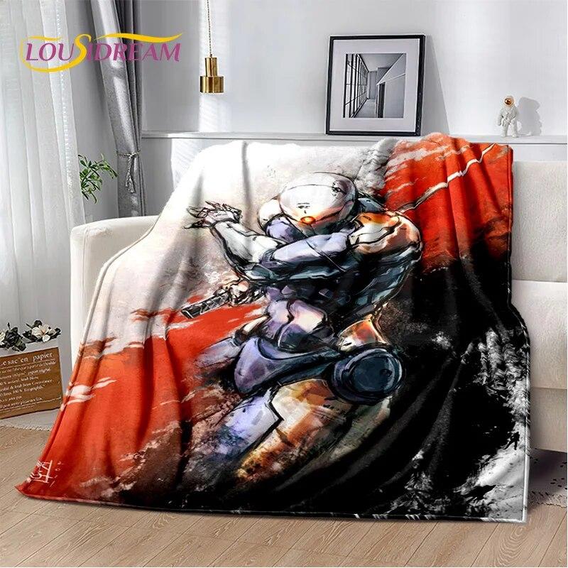 3D Game Metal Gear Solid Cartoon HD Gamer Blanket,Soft Throw Blanket for Home Bedroom Bed Sofa Picnic Travel Cover Blanket Kids