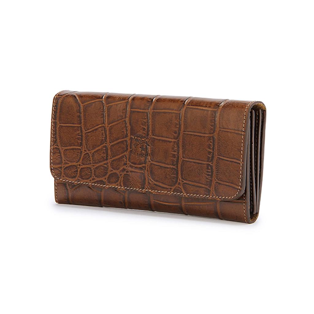 IL BISONTE Long Cowhide for Men and Women Wallet, Unisex, Leather, Red, 54_1_5432411140,