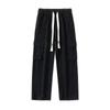 Men's Spring/Fall American Vintage-Style Denim Pants: Wide-Leg, Loose-Fit Workwear Design with Multiple Pockets—Casual and Functional Pants