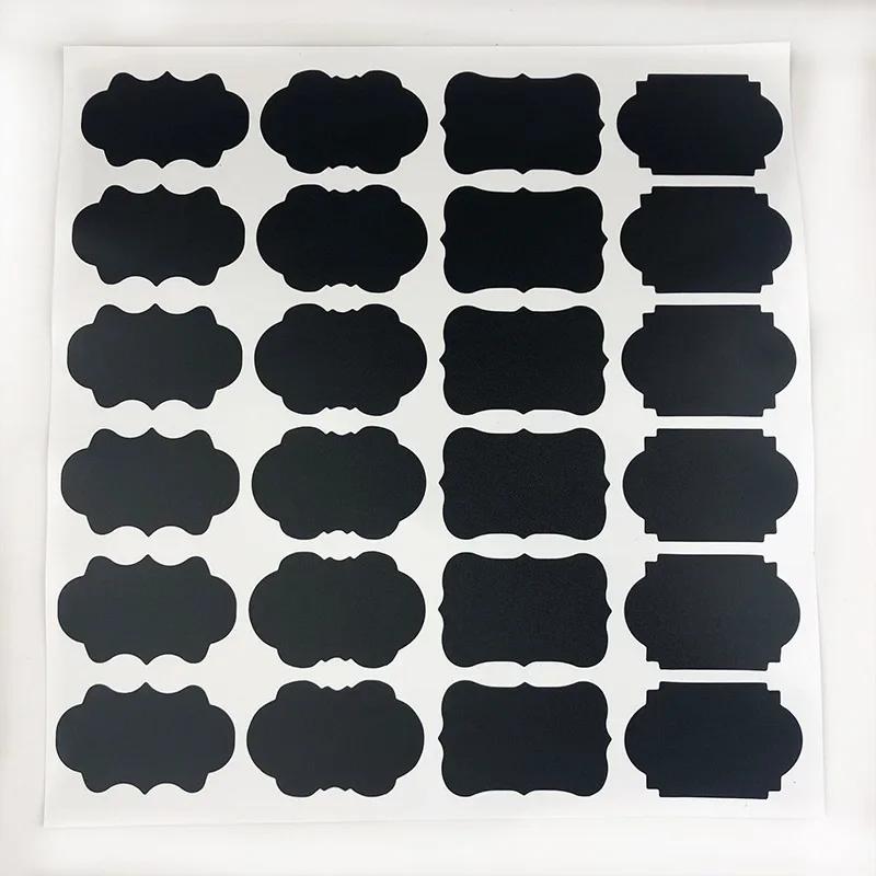 1PCS Blackboard Stickers Waterproof Chalkboard Kitchen Spice Label Sticker Home Jars Bottles Tags Blackboard Labels White Marker