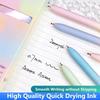 5/6Pcs Gifts Aurora Gradient Color Gel Ink Pens Low Center Gravity 0.5mm Signature Pens Push-type Quick Drying School Supplies