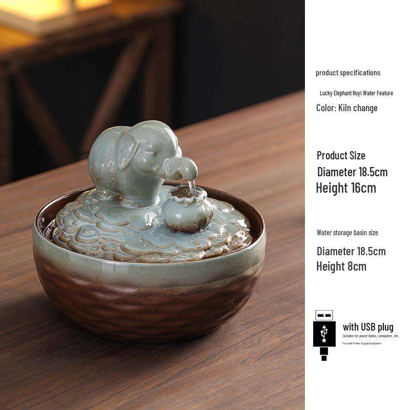 Kolo bohatství Feng Shui: Stolní vodní fontána s tekoucím míčem pro hojnost