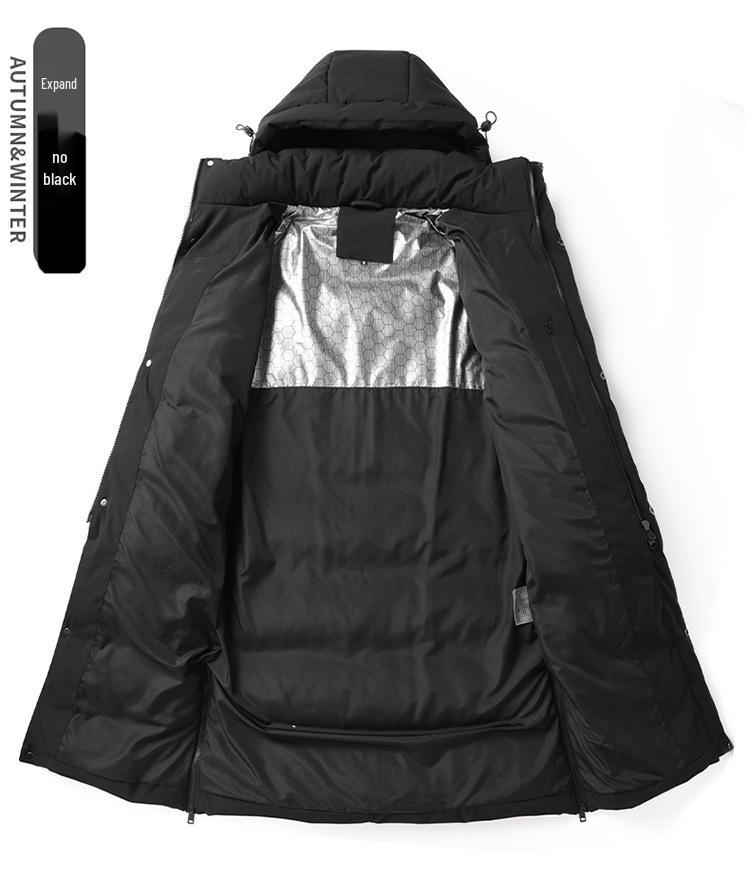 National Standard Long Down Jacket - Unisex Winter Training Coat for Students & Fans