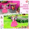 1 Conjunto Fantasia Ganso de Varanda Asa de Borboleta Conjunto Tamanho Ajustável Asas de Fada Saia Tutu Varinha Conjunto de Coroas de Flores Roupa para Pet Decoração de Jardim
