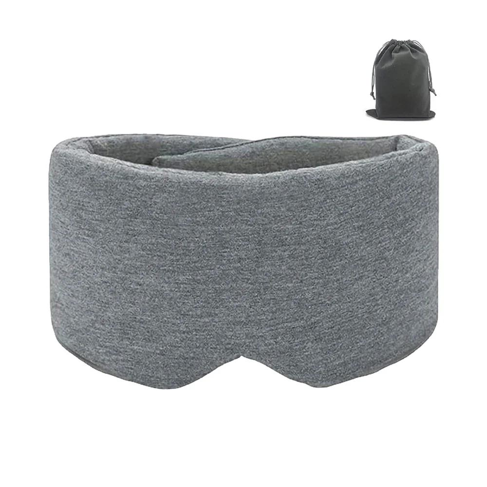 

Cotton Sleep Eye Mask,100% Blocking Light Sleeping Mask for Side Sleeper,Soft Zero Pressure Cooling Blackout Eye Masks for Sleep сірий колір
