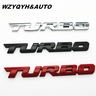 3D Auto-embleemsticker TURBO METALEN GRILL Kofferbak Autobadge i