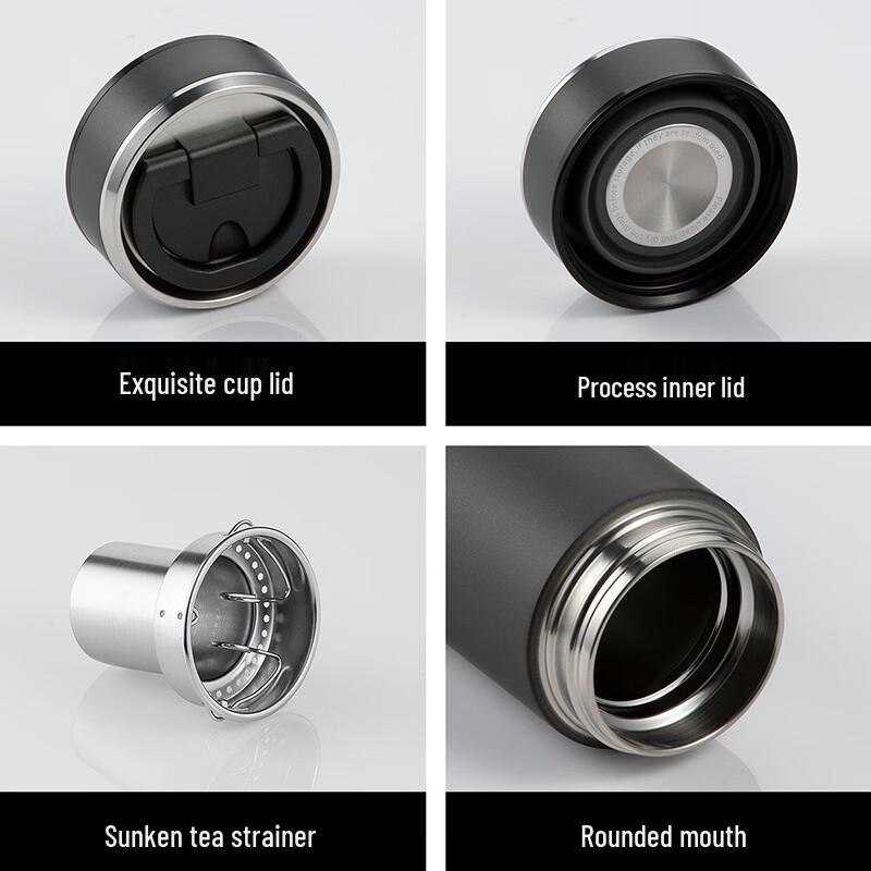 VANSUM 316 Stainless Steel Thermos Mug with Tea Infuser