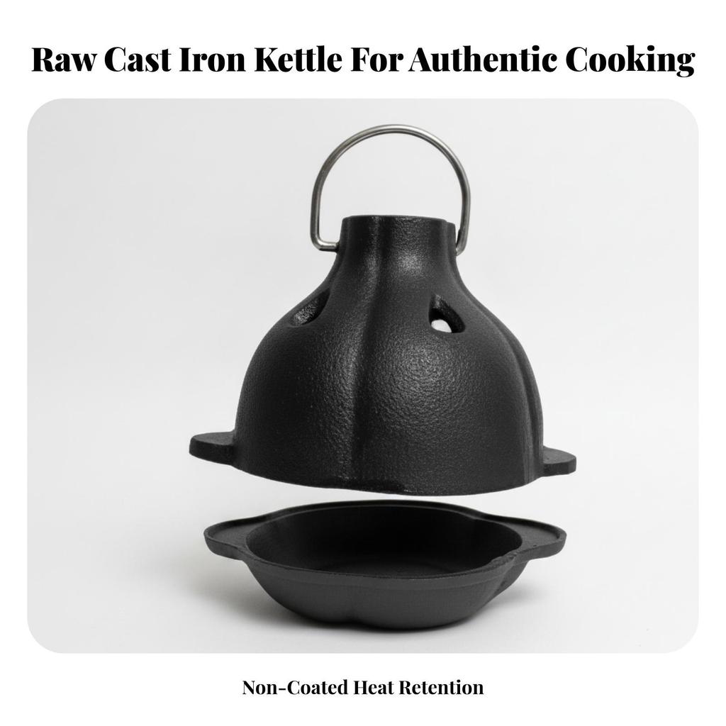 Cast Iron Garlic Roaster Heavy-Duty Versatile for Home Chefs