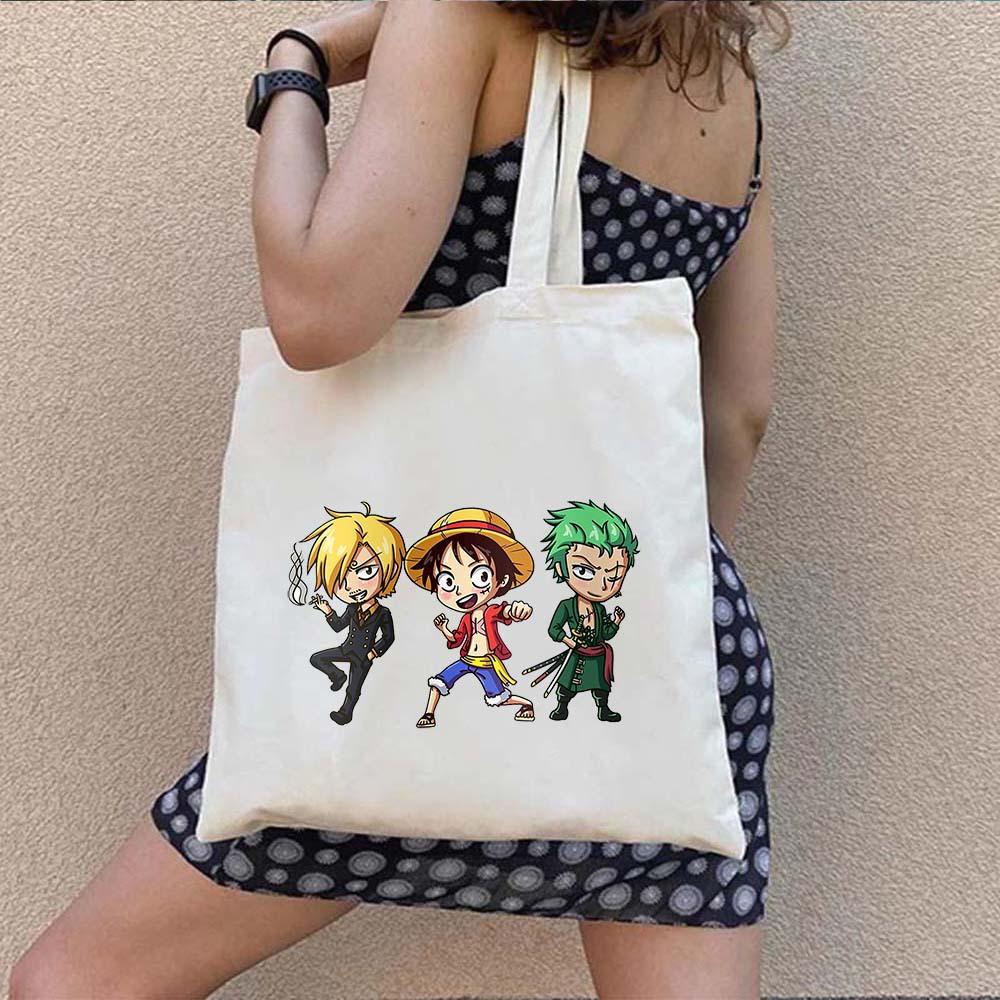One Piece Luffy Aufdruck ein Schulter Canvas Tasche 7540