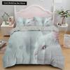 White Cat King Queen Duvet Cover Kawaii Pet Kitty Bedding Set for Kids Teens Adults Family Animal 2/3pcs Polyester Quilt Cover