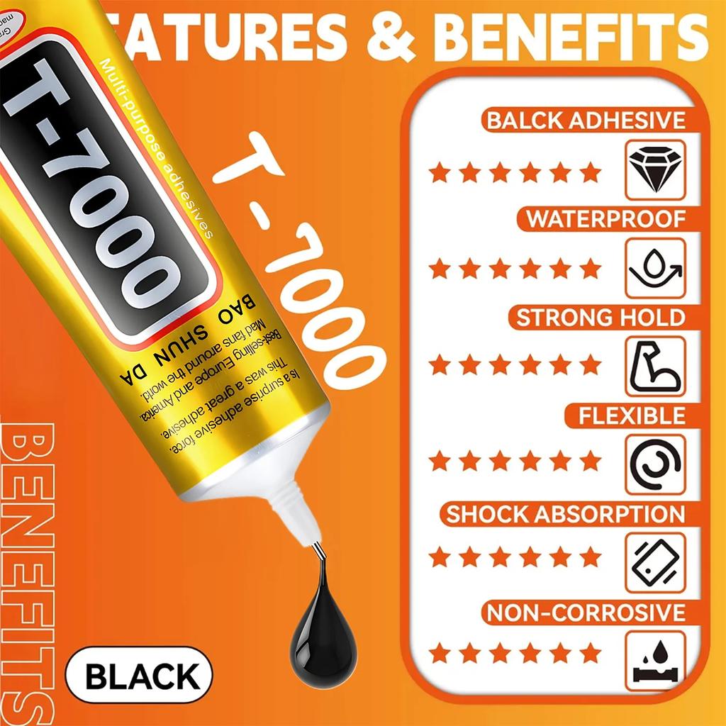 T7000+E8000 Adhesive Repair Kit Office & Home DIY Mobile Phones Jewellery Displays Footwear Waterproofing