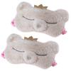 8pcs Fluffy Sleep Mask For Children Girls Colorful Eye Mask