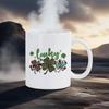 St.Patrick's Day Themed Mugs Green Pattern Coffee Mug 11 Oz Water Cups Four-leaf Design Breakfast Cup Cozy Gift for Family Tea