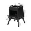 Portable Stainless Steel Folding Wood Stove for Camping, Tent Heating, BBQ, and Self-Driving Tours