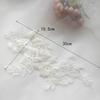 1 Pair White Lace Patches Applique 3D Flowers Wedding Dress DIY Clothing Decoration Accessories