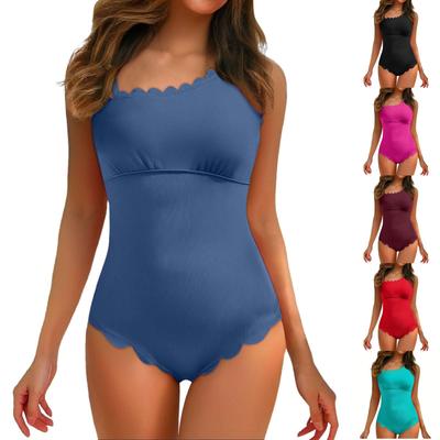 Women's Sexy Off-shoulder  One-piece Bikini Slimming Swimsuits