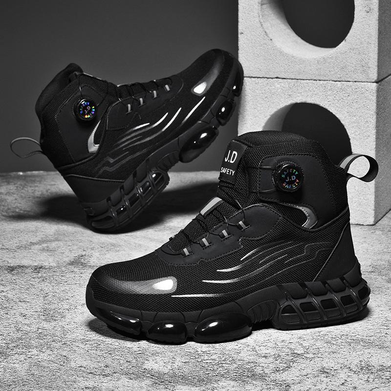 Safety Anti-collision Anti-puncture Work Boots Lightweight Breathable Four Seasons Universal Men's Large Size Construction Site Sneakers