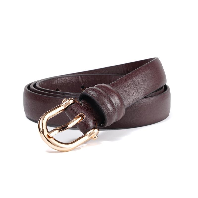 

Ремень из коровьей кожи высшего слоя Женский с пряжкой-булавкой Новогодний Трендовый Тонкий Ремень Повседневный Ремень Декоративный Ремень 105cm