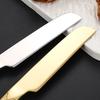 Stainless Steel Cake Cutting Set, Elegant Gold Cake Cutter and Cake Server with Small Forks, Use for Home, Anniversary, Birthday, Wedding, Party