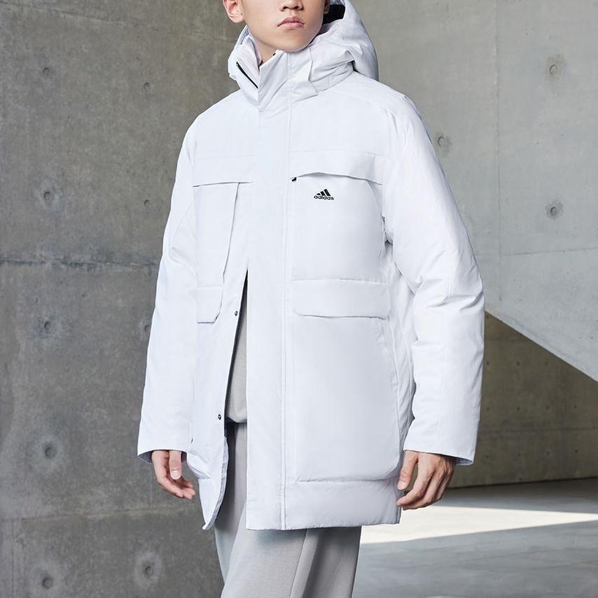 Adidas LONG DOWN Jacket Men's White IV7555