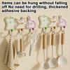 No Drill Hooks for Rental Apartments Cartoon Puzzle Key Hook, Heavy Duty Traceless Plastic Wall Hanger, Hangers Space Saving Self Adhesive