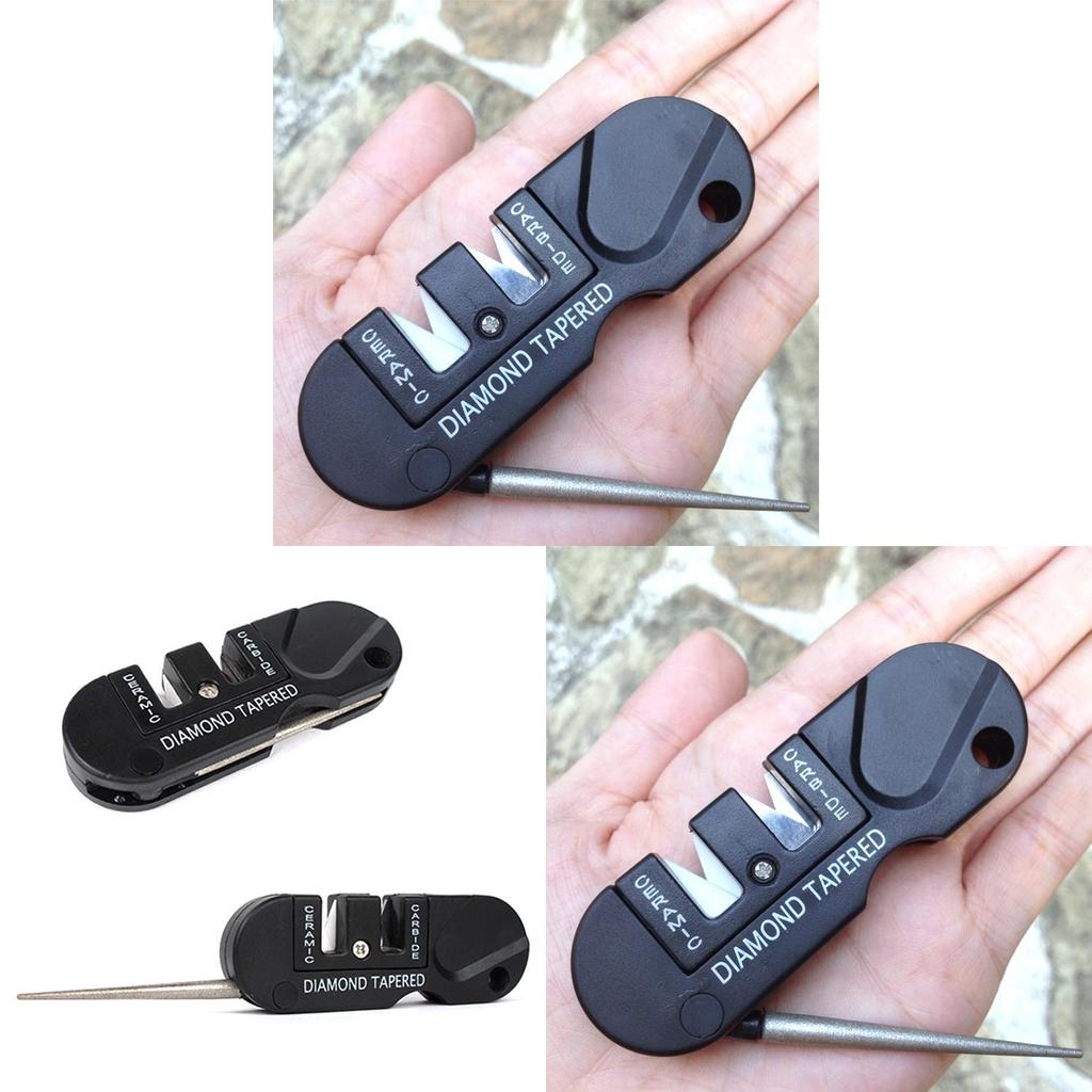 Multi Tool Knife Sharpener With Tungsten Steel Rod For Outdoor Camping And Hiking