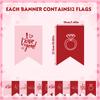 Fishtail Paper Bunting Valentine Decoration Hanging Ornament For Anniversary Wedding Valentine Celebration Home Decoration