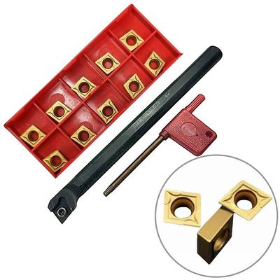 S12M-SCLCR09 Boring Bar Turning Tool Lathe Holder & 10Pcs CCMT09T304 UE602 Insert