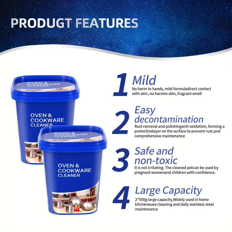 1PCS Kitchen Multi-Functional Decontamination Cream Stainless Steel Cleaning Cream Pot Bottom Polishing Embroidery Rust Removal Detergent