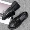 Lederschuhe Herren Business vielseitig Frühling und Herbst atmungsaktiv Britischer Stil lässige Lederschuhe zur Arbeit Hochzeit Trauzeugen Schuhe