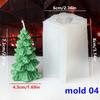 3D Fir Tree Christmas Tree Candle Silicone Mold Five Pointed Star Coniferous Christmas Tree Candle Silicone Mold