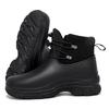 Neue Regenschuhe Kochschuhe Autowasch-Arbeitsschuhe High-Top Warm Lässig Herrenschuhe Herbst und Winter Anglerschuhe