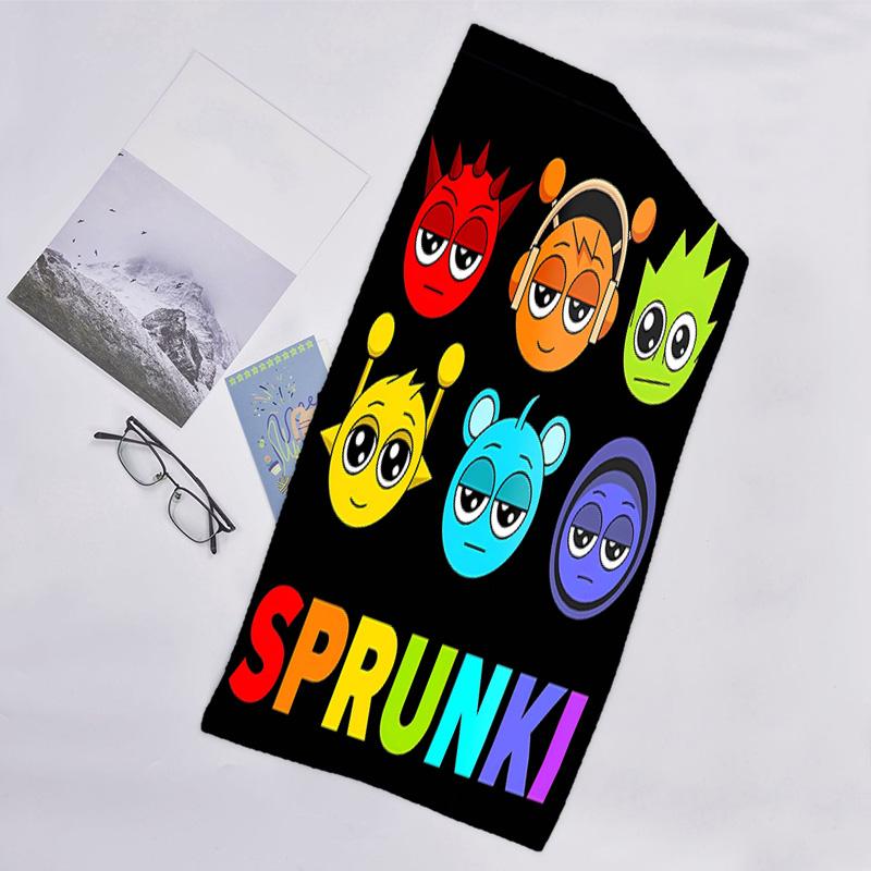 1pc SPRUNKI2 Beach Towel, Beach and Seaside Swimming Pool Equipment, Fashion Pattern, Rectangular, Travel Essentials