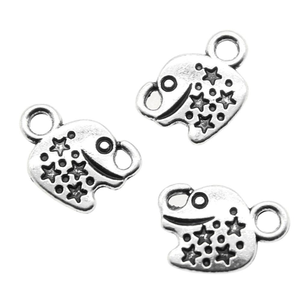 Antique Style Elephant Charms Metal Animal Pendants For DIY Jewelry Keychain Bag Accessories