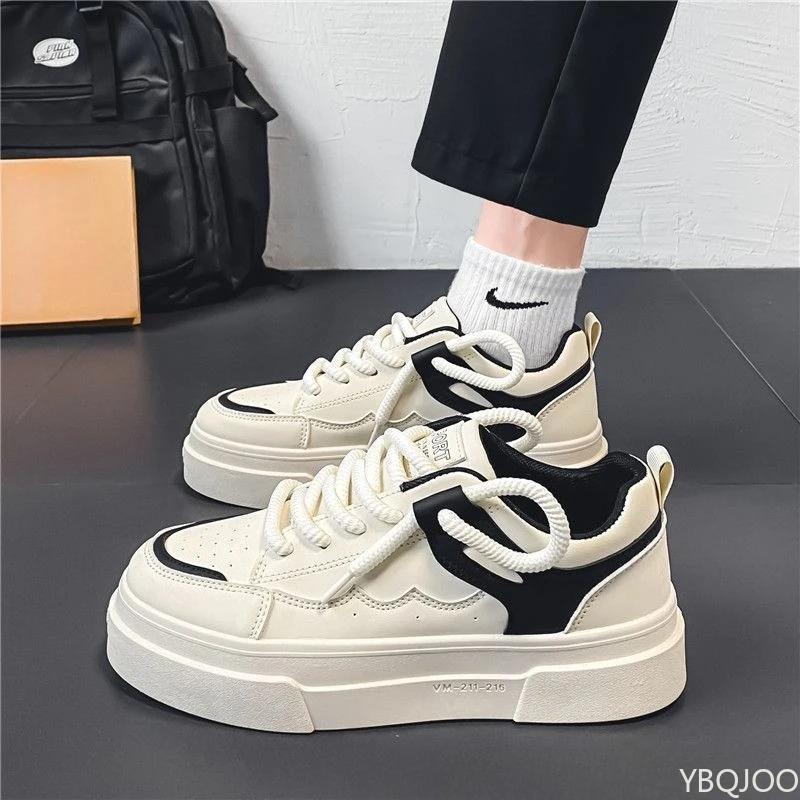

Summer New Men s Shoes with Thick Soles and Versatile Casual and Simple Board Shoes Comfortable and Wear-resistant Sports Shoes 44 чёрный